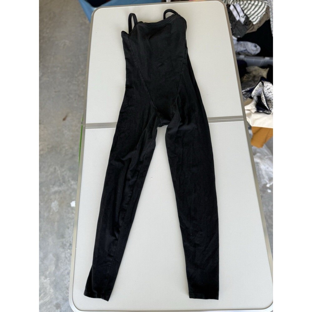 Marie Wright Yoga Unitard Leotard Bodysuit Black Size Small Cotton Fitness Wear